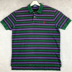 Polo Ralph Lauren Shirt Mens Large Striped Golf Polo Golfer
